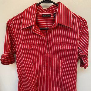 New York & Company - Size Small Women's Top - Red & White Stripes